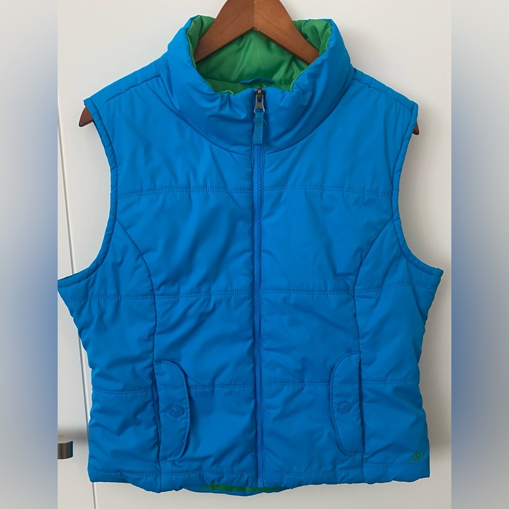 👛5/$50 Aeropostale Bubble Vest Blue & Green XL